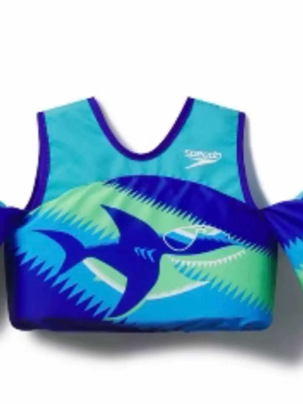 Speedo Kids Swim Vest - Teal & Royal Blue Shark Print